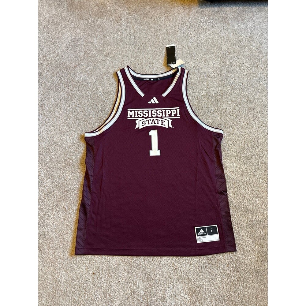 Mississippi State Bulldogs Adidas Men’s NWT Basketball Jersey Size Large